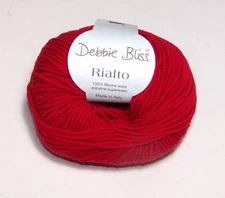 LOT of 10 Debbie Bliss RIALTO dk Extrafine Superwash Merino Wool Yarn #23012 RED