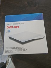 POP-UP Mobile External DVD-RW Drive USB 3.0 -USB White