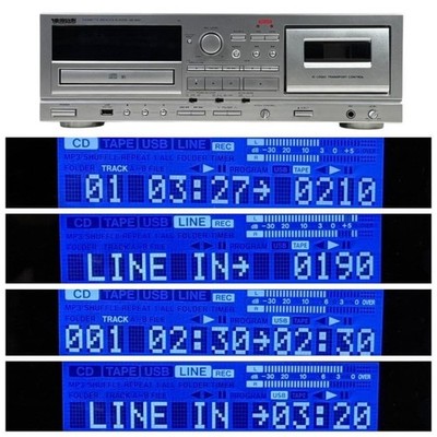 TEAC AD-850-SE Silver Cassette Deck CD Player USB Recorder MP3