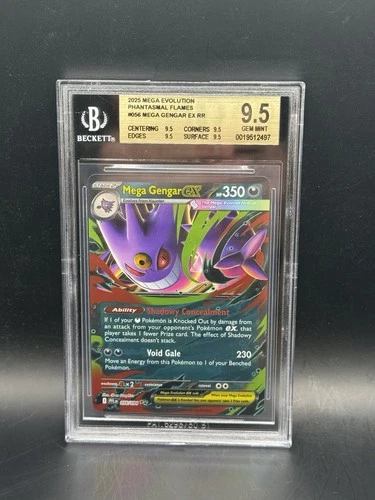 2025 Pokemon Phantasmal Flames Mega Gengar Ex BGS 9.5