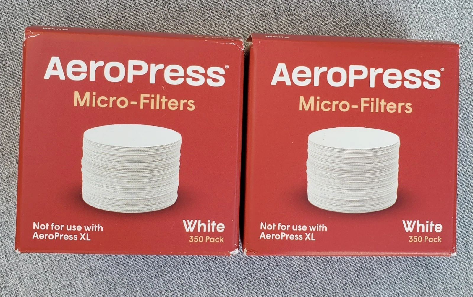 AeroPress Micro Filters - Lot of two White 350 Packs - 700 filters total