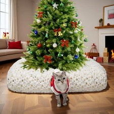 Extra Large Cat Tunnel Bed with Warm Mat  Toys - Cozy Indoor Cat Cave Tube