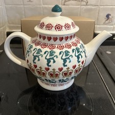 NEW BOXED 1st Quality Emma Bridgewater Royal 4 Cup Teapot Queen Elizabeth II