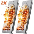 2x flame salmon board stainless steel flame salmon holder brazier dishwasher safe 180°
