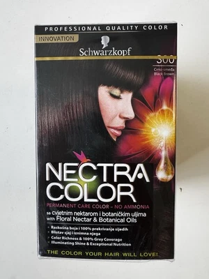 TECHPIRAT SHOP 3er-Pack Schwarzkopf Nectra Color 300 Black Brown / Schwarzbraun (Restposten MH