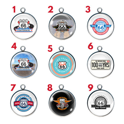 Route 66 Centennial 1926 2026 Charms - 100 Year Anniversary of the Mother Road