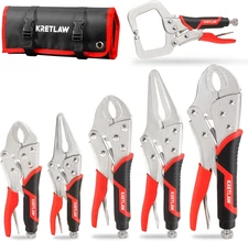 Vice Grips Pliers Set, 6-Piece Locking Pliers Set, 6-1/2”&9-1/2” Long Nose Locki