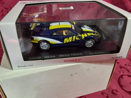 NOREV 1/43 Aixam Mega Track MICHELIN Tour France 1997 Diecast Race Car. New!!