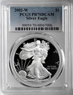2002-W  $1  PROOF AMERICAN SILVER EAGLE (ASE/SAE) PCGS PR70 DCAM  #48967006