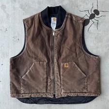 Vintage Y2K Carhartt V02 DKB brown work wear vest