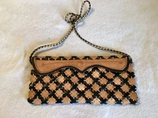 Unique Vintage Leather 2 in 1 Folding Purse Clutch or Shoulder Bag