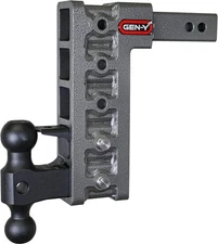 GEN-Y GH-525 MEGA-Duty Adjustable 10" Drop Hitch Pintle 2" Receiver 16k Towing