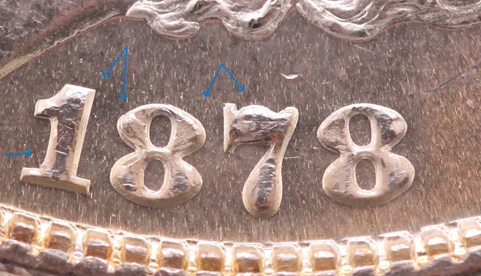 1878-7TF Morgan Silver Dollar $1 PCGS MS63 VAM-81 "Disconnected Leaf". - Image 4 of 4