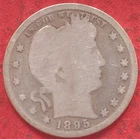 1895 BARBER QUARTER DOLLAR SILVER COIN (25¢) 90% SILVER / 10% COPPER  (B-02)
