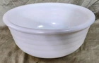 Vintage White Milk Glass Ribbed Mixing Bowl Large Mid Century MCM Hazel Atlas?