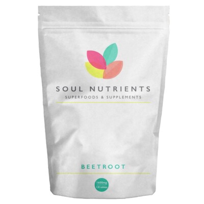 120 Rote Beete Tabletten 1600mg | Hochfestes Rote Beete Extrakt Nahrungsergänzungsmittel |