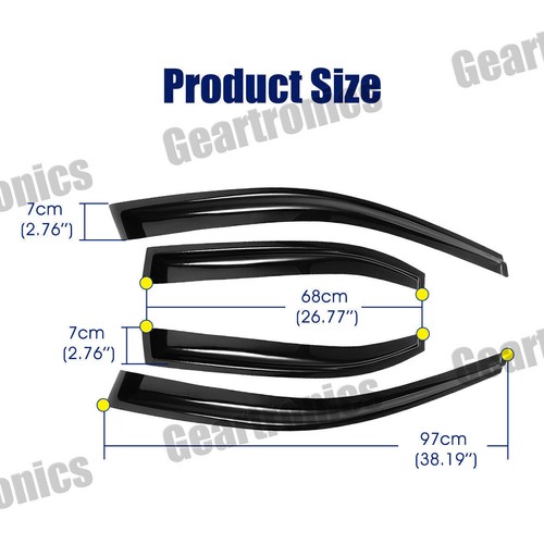 For 2004-2008 Acura TSX Sedan Window Visor Vent Shade Sun Rain Guards Deflectors - Picture 8 of 11