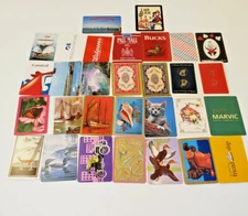 GREAT LOT OF 29 SWAP PLAYING CARDS- MOSTLY JOKERS- ADVERTISING ANIMALS & MORE