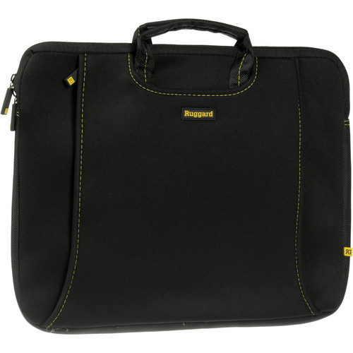 Ruggard 15 ultradünne Laptophülle mit Griffen (schwarz/gelb)