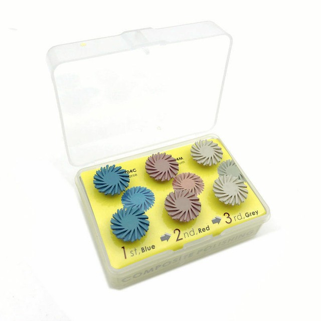 1x Dental Composite Polishing Finishing Discs Bur Kit Spiral Flex Wheel