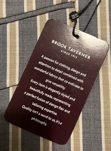 Boating Blazer Mens Striped Mod Regatta by Brook Taverner 48R “Barbican” New! - Picture 13 of 15