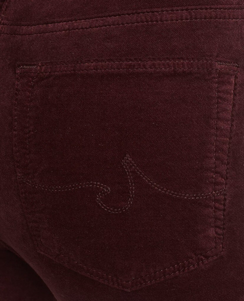 AG Farrah High Rise Women Size 26 Skinny Jeans Rich Carmine Velvet  thumbnail 5