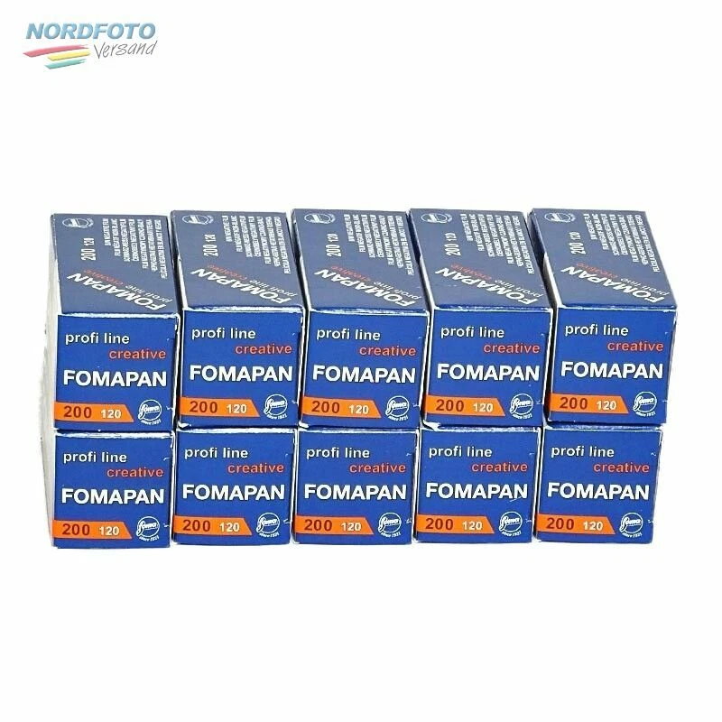 FOMA Fomapan Creative 200 Schwarzweißfilm, 120, 10 Stück