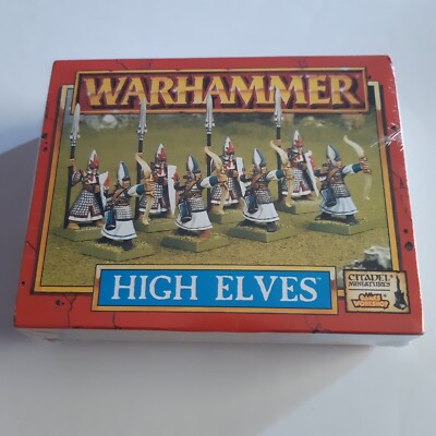 Sealed Warhammer Citadel Miniatures Figures Vintage High Elves Archers Spearmen