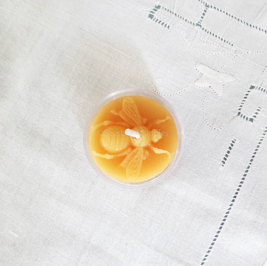 🐝 Cera de abejas miel abeja velas de té a granel 100 % puras / hechas a mano en EE. UU. 🐝 Foto 4 de 4
