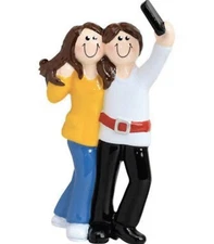 Selfie Couples   Personalized Christmas Tree Ornament