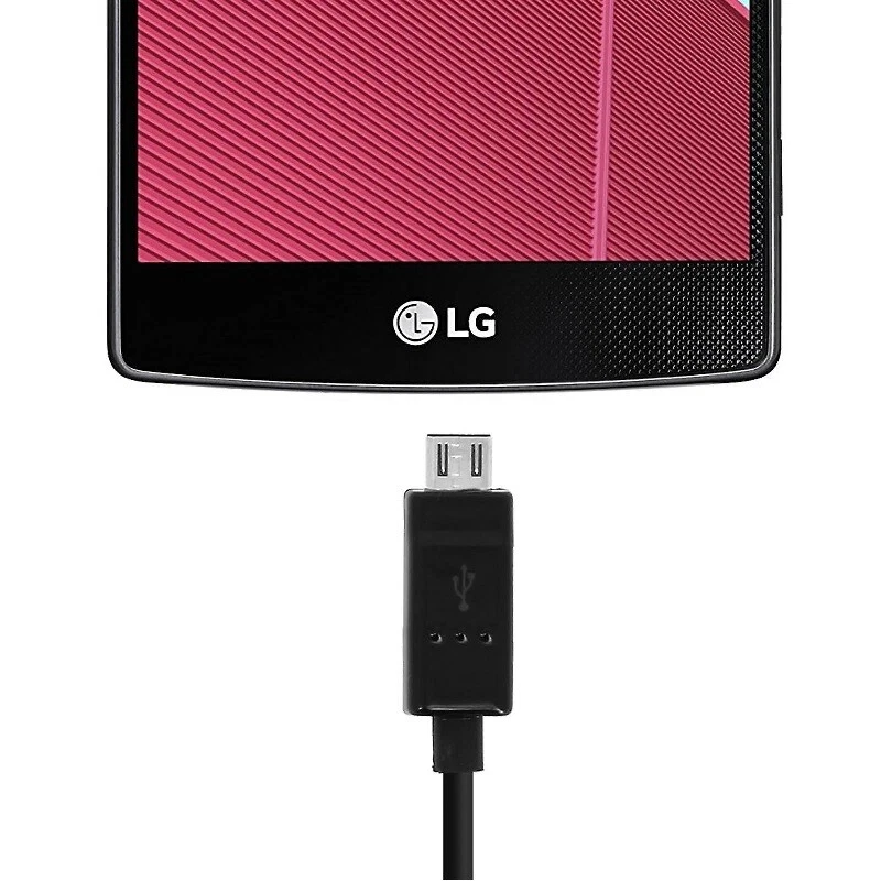 LG Short Micro USB Data Fast Charging Charger Cable Adapter for LG Q60 G4 G3 AU - Image 2 of 4