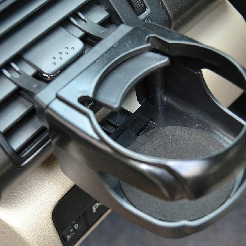 Black Car Accessories Drink Cup Holder Air Vent Clip-on Mount Water Bottle Stand - Image 2 of 4