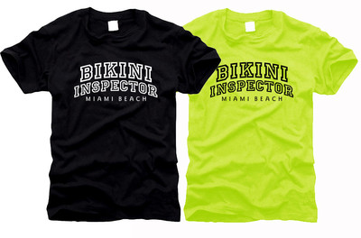 Bikini Inspector Miami Beach - Herren-T-Shirt, Gr. S bis XXXXL
