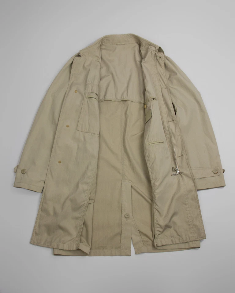 Abrigo Mac Ermenegildo Zegna Ligero Caqui Marrón, TALLA US 42R/EU 52 Foto 3 de 4