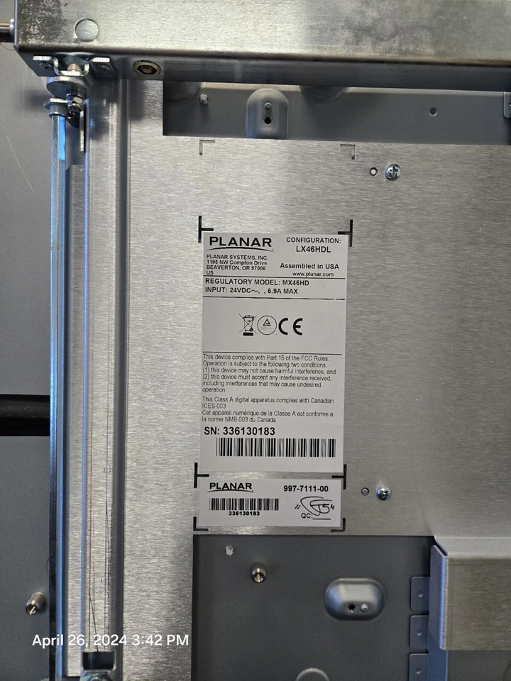 PLANAR LX46HDL/997-7111-00 - Image 3 of 4