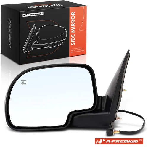 Black Manual Mirror Left Side for Chevy Silverado 1500 2500 3500 GMC Sierra 1500