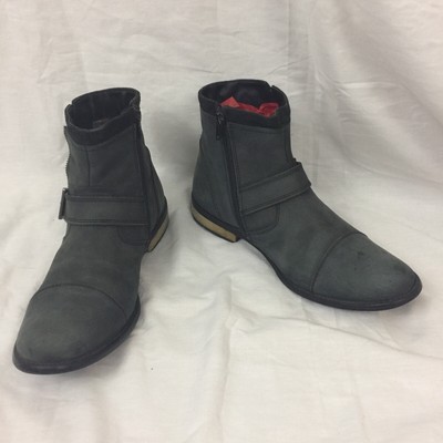 Dress Barn Grey Ankle Boots Side Zip Cap Toe Size 8 Ebay