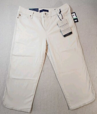 Bandolino Capri Pants Womens 8 Petite Mandie Stretch Straight New With Tags