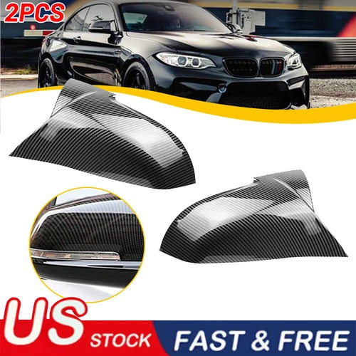 2X Carbon Fiber look Side Mirror Cover Caps For 2013-2015 BMW X Series X1 E84 US