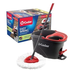 O-Cedar EasyWring hands free, Micro fiber spin mop system and bucket set.