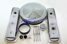 Sbc Chevy Centerbolt Chrome Engine Dress Up Kit Valve Covers Air Cleaner 350 305
