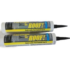 Sashco Through The Roof Black Roof Sealant Caulk Lot of Two 10.5 Oz Tubes