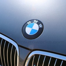 Bmw Emblems Black Ring Hood And Trunk 82mm 74mm Replacement Roundel Set