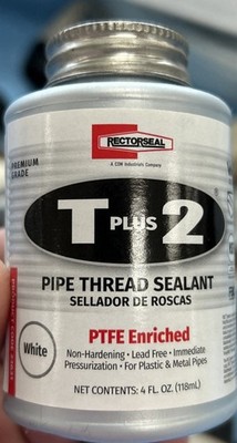 Rectorseal T Plus 2-Pipe Thread Sealant PTFE Enriched, 4 oz