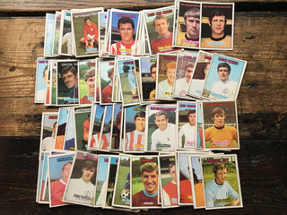 a & bc football cards 1970 orange backs x 79 cards