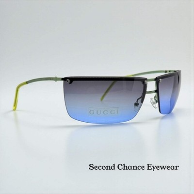 Gucci GG2663/S L7E-Vintage Y2K Shield Sunglasses-Blue Gradient Lenses-Org. Case