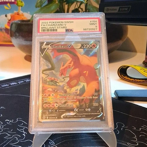 PSA 9 - 2022 Pokémon Charizard V Full Alt Art 154/172 Brilliant Stars Ultra Rare