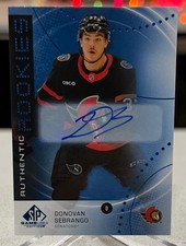 2025-26 Upper Deck SP Game Used ROOKIE Blue Auto Jersey Donovan Sebrango