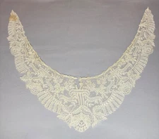 Antique Brussels Point De Gaze Lace Dress Collar Lace Trim