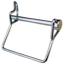 Safety Pin, Tab Lock, 1/4 In Pin Dia, 2-3/4 In Shank Lg, Steel, Zinc Plated